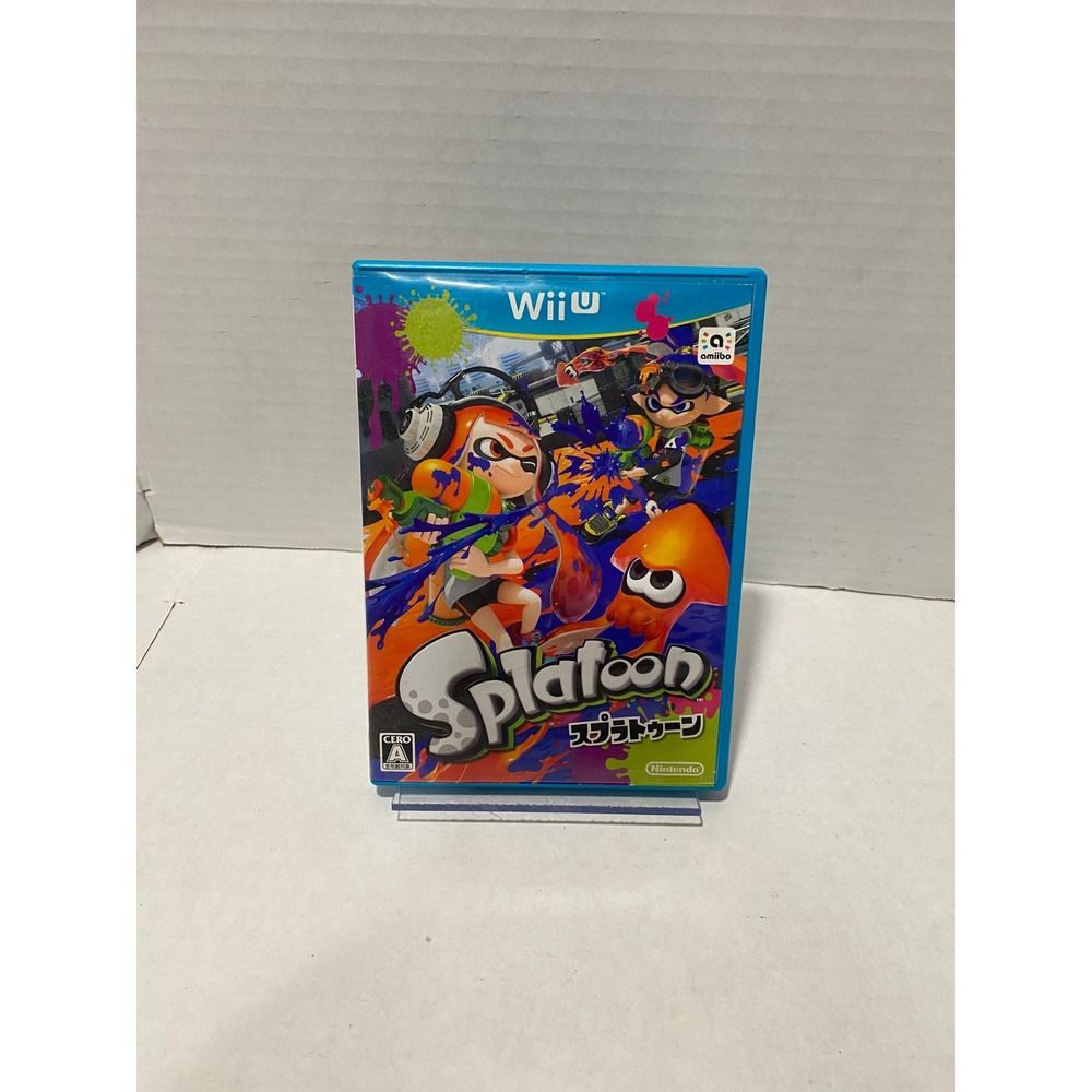 Nintendo Splatoon Wii U Japanese Import NTSC-J Blue Case Excellent